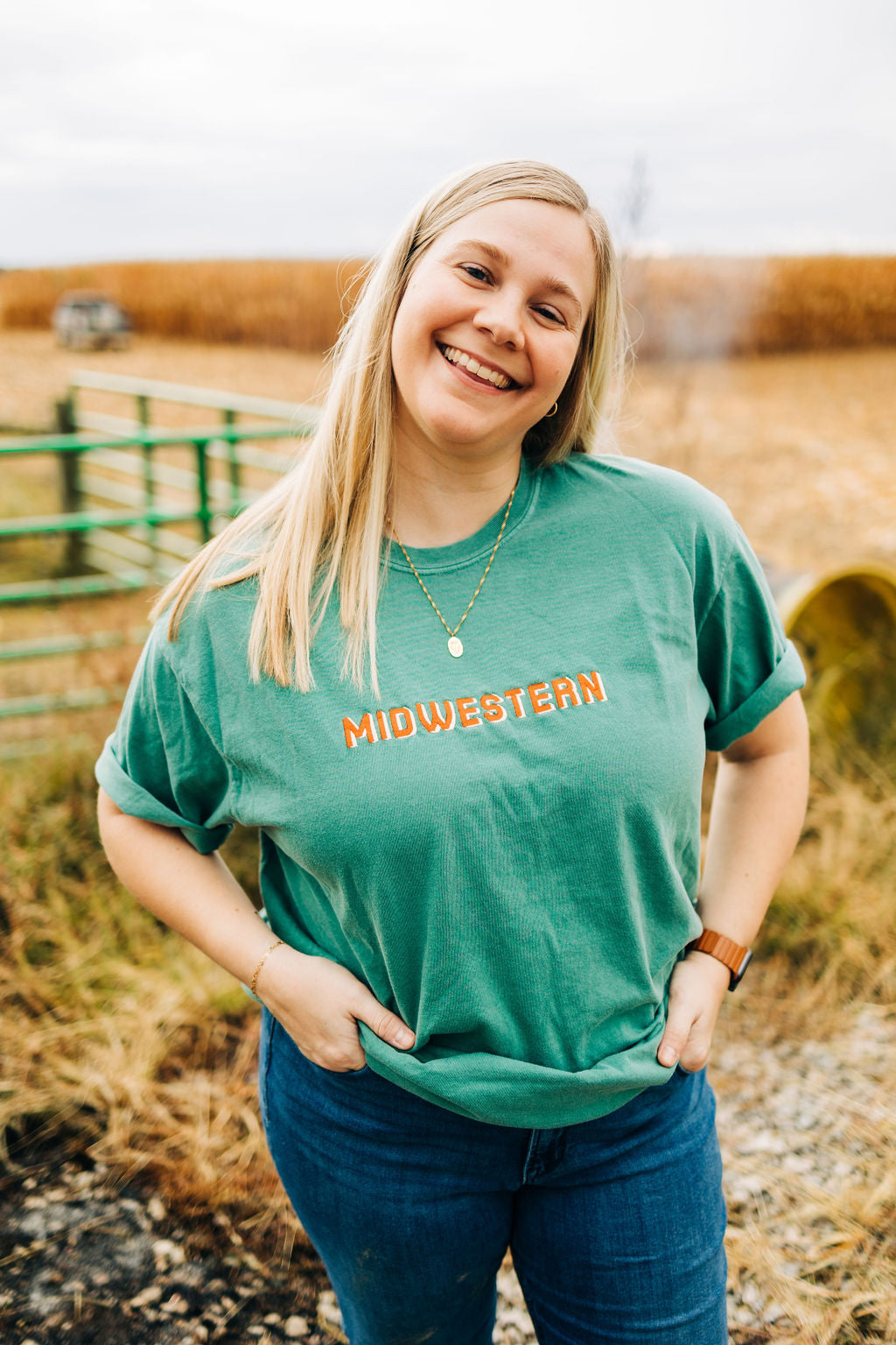 Embroidered Comfort Short Sleeve