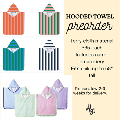 Hooded Towel Preorder