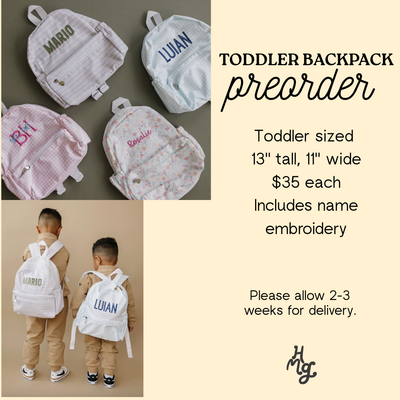 Toddler Backpack Preorder