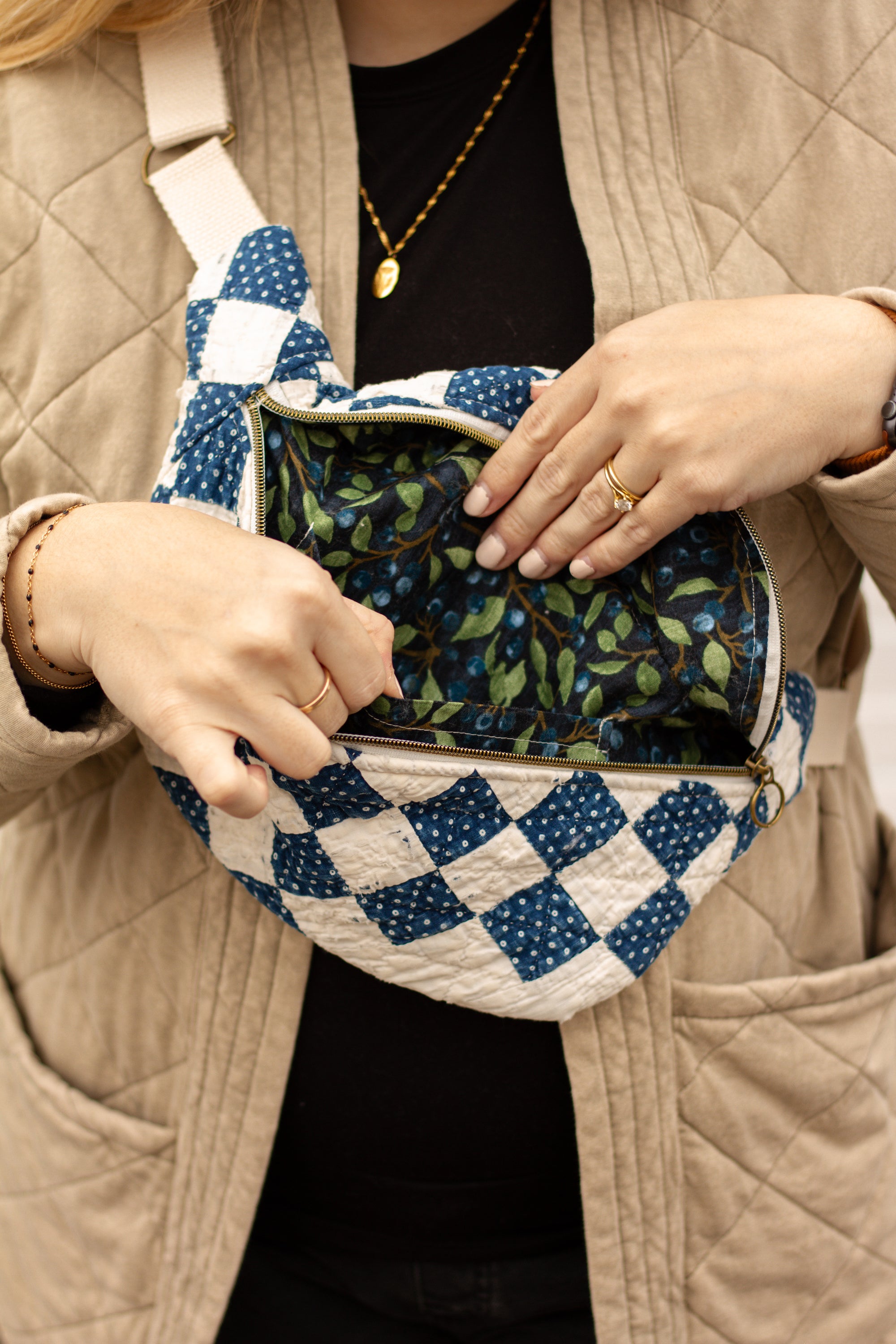 Vintage Quilt Crossbody Bags