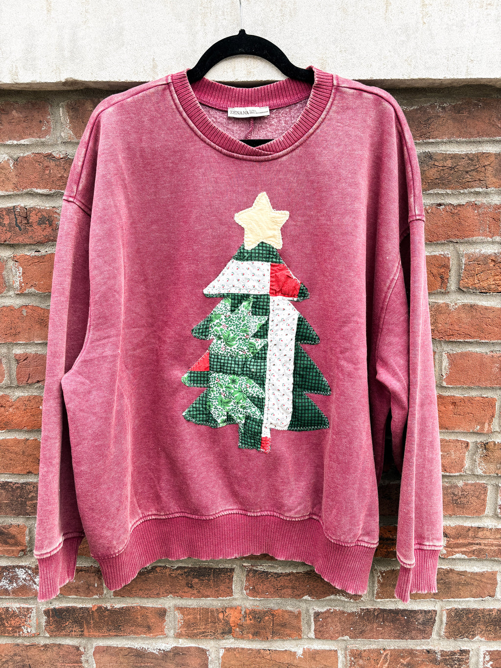 Red Quilty Christmas Tree Sweatshirts