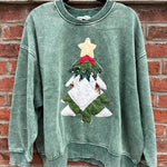 Green Quilty Christmas Tree Sweatshirts