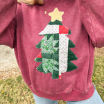 Red Quilty Christmas Tree Sweatshirts