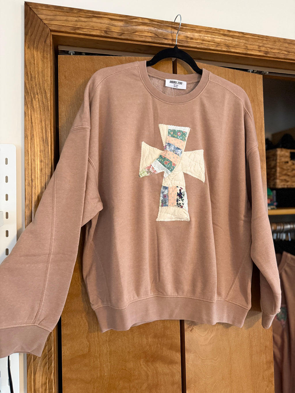 Quilted Cross Sweatshirt