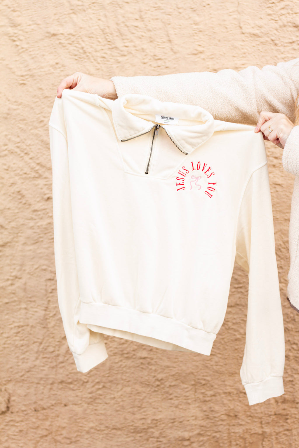 Jesus Loves You Half Zip Sweatshirt