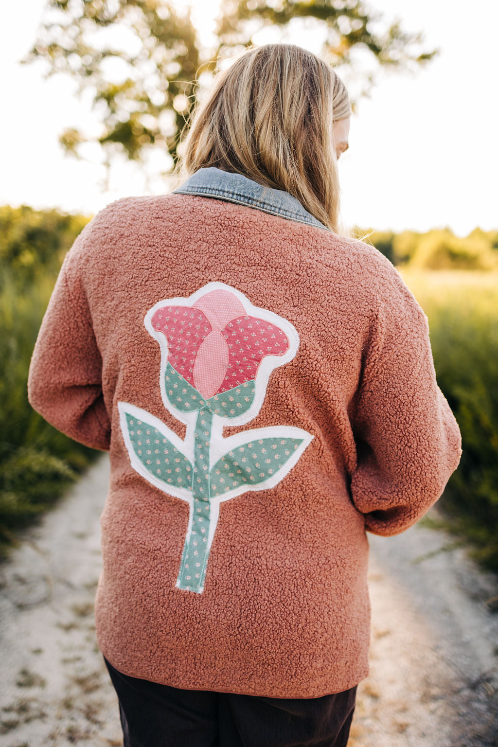 Pink Floral Sherpa