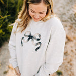 Flannel Bow Sweatshirt