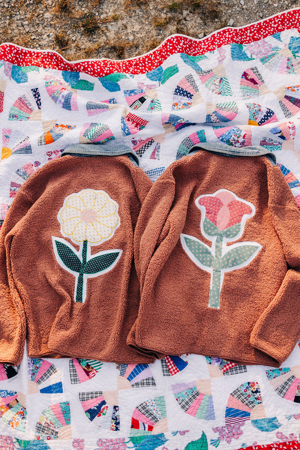 Pink Floral Sherpa