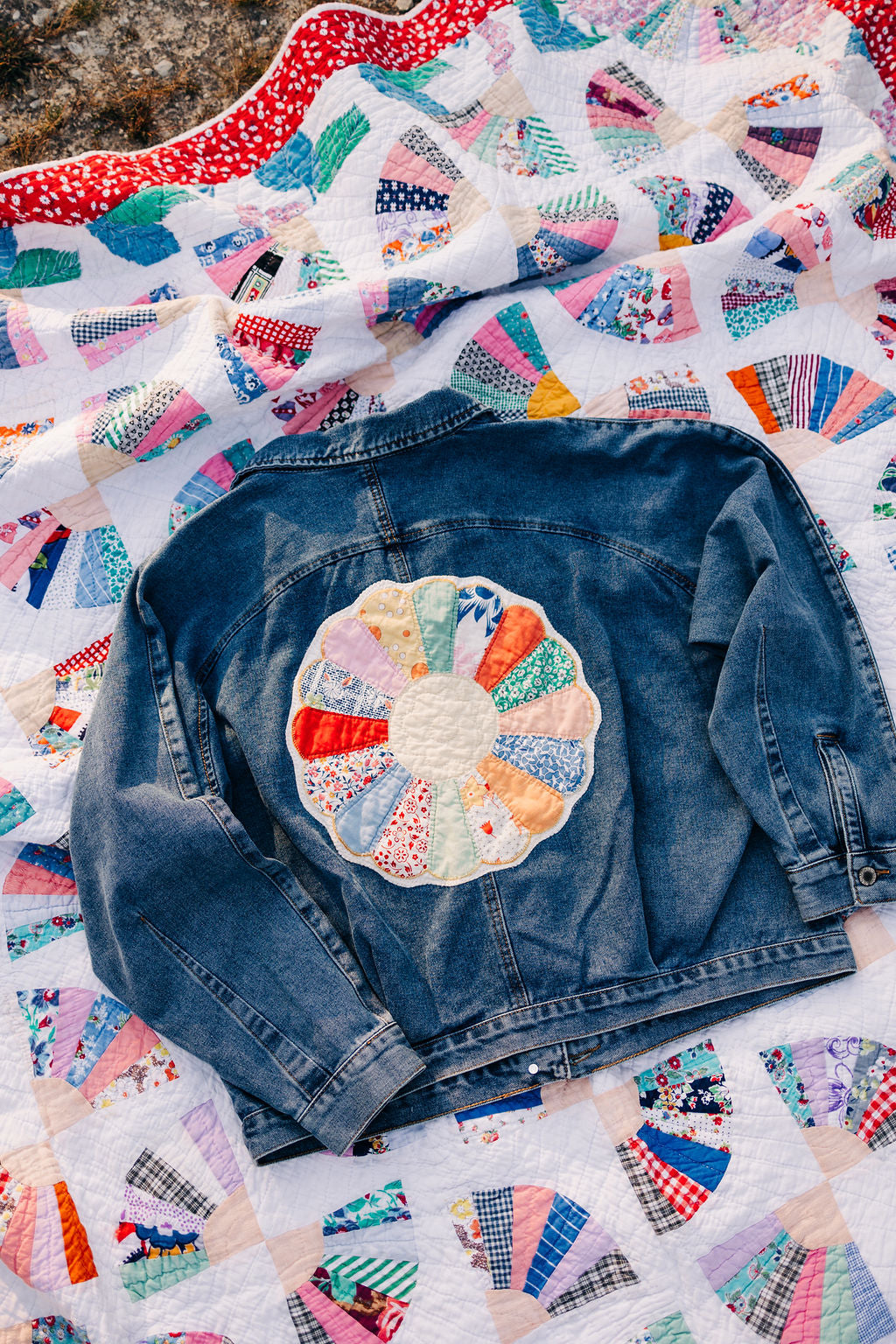 Quilt Patch Jean Jacket