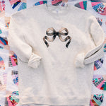 Flannel Bow Sweatshirt