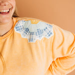 Orange Quilt Patch Sweatshirt