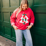 Red Quilty Tree Sweatshirt