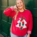 Red Quilty Tree Sweatshirt