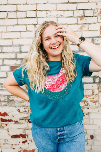 Quilted Melon Tee