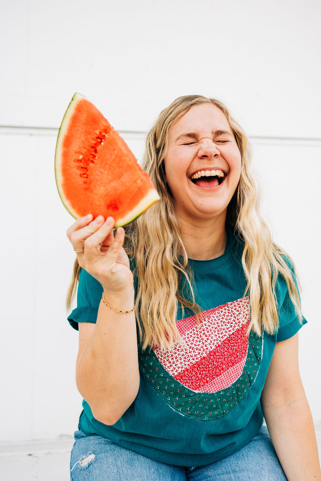Quilted Melon Tee