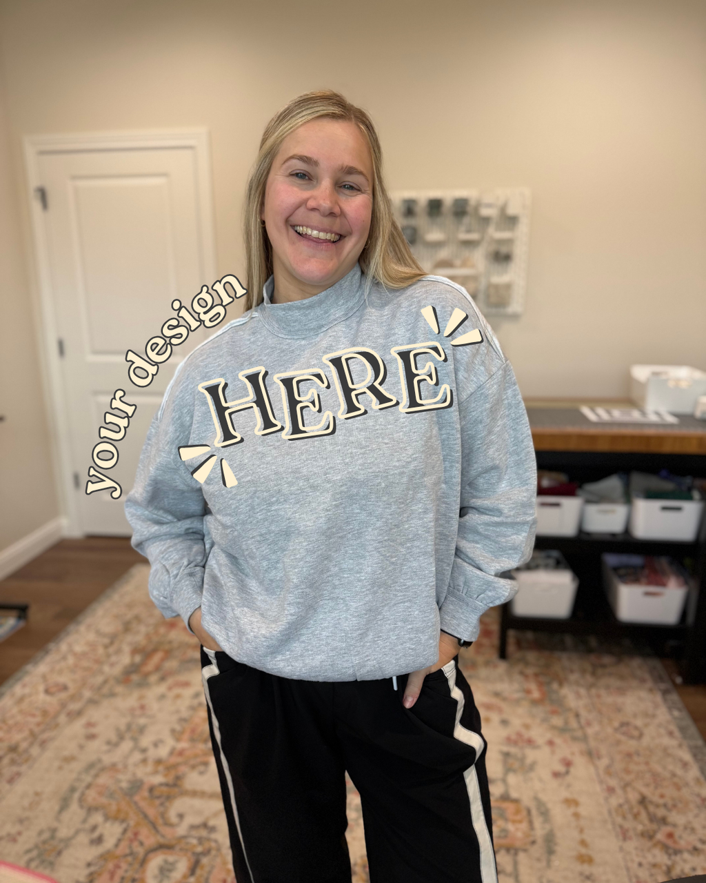 CUSTOMIZABLE Gray Mocknecks